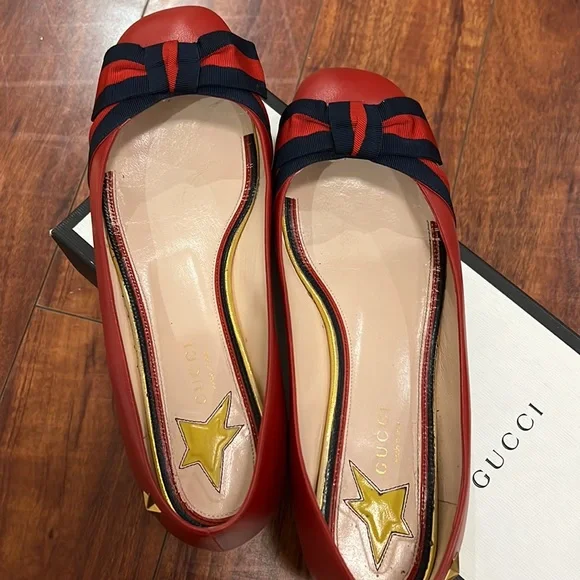 Gucci Aline ribbon toe ballerin 39.5